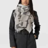 Saint and Sofia Abstract Rock Scarf - Black/Cream