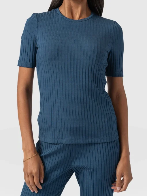Saint and Sofia Adaline Tee - Teal Rib