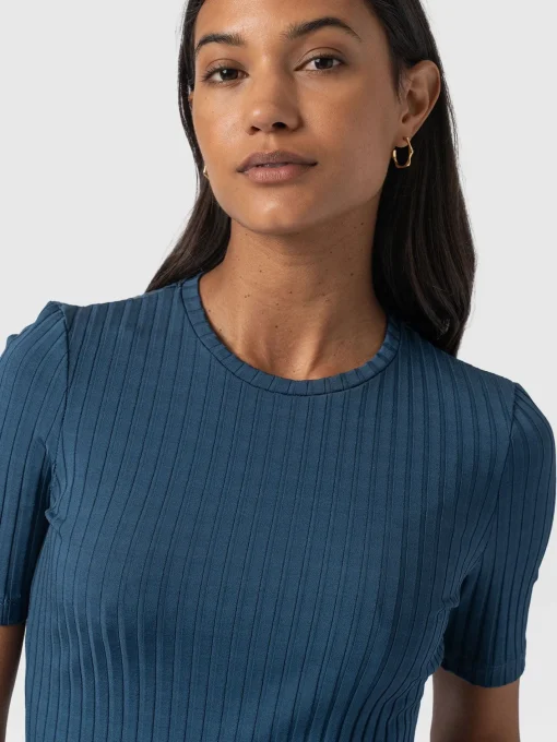 Saint and Sofia Adaline Tee - Teal Rib