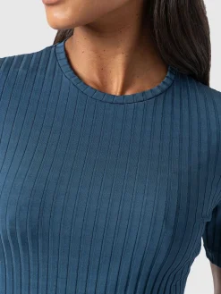 Saint and Sofia Adaline Tee - Teal Rib