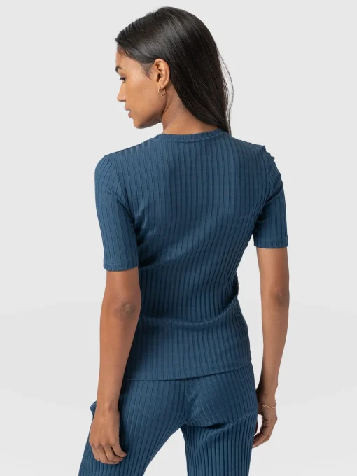 Saint and Sofia Adaline Tee - Teal Rib