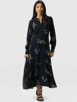 Saint and Sofia Adaline Zip Up Dress - Blue Lily Gardens