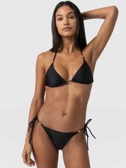 Saint and Sofia Alba Tie Side Bikini Bottom - Black