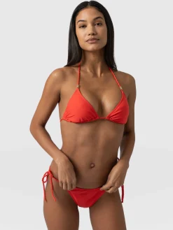Saint and Sofia Alba Tie Side Bikini Bottom - Red