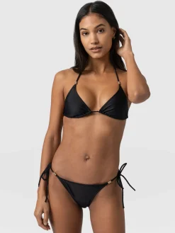 Saint and Sofia Alba Tie Side Bikini Bottom - Black