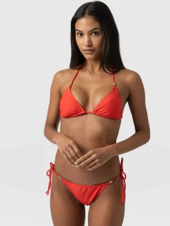 Saint and Sofia Alba Tie Side Bikini Bottom - Red