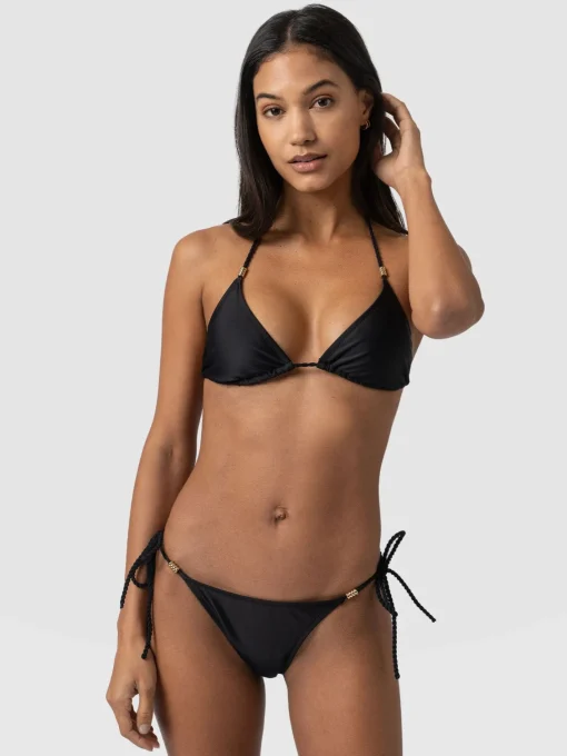Saint and Sofia Alba Triangle Bikini Top - Black