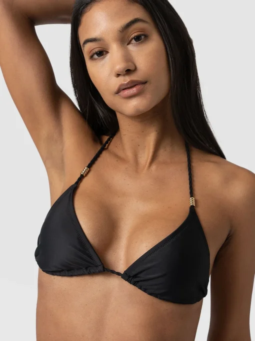 Saint and Sofia Alba Triangle Bikini Top - Black