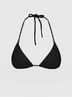 Saint and Sofia Alba Triangle Bikini Top - Black