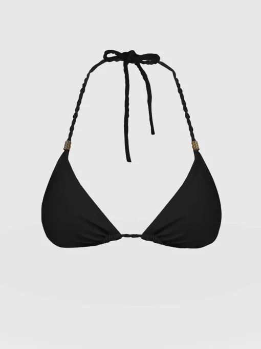 Saint and Sofia Alba Triangle Bikini Top - Black