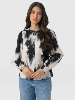 Saint and Sofia Amelie Blouse - White Fade Floral