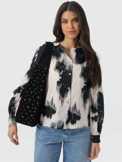Saint and Sofia Amelie Blouse - White Fade Floral