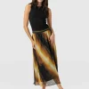 Saint and Sofia Aria Pleated Skirt - Yellow Gradient