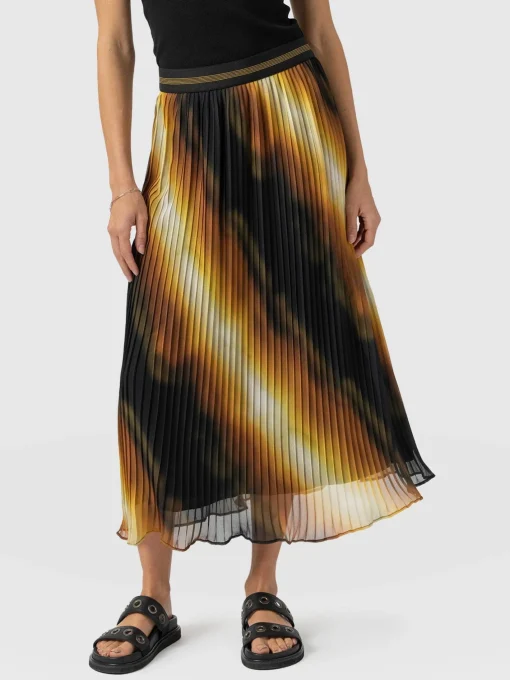 Saint and Sofia Aria Pleated Skirt - Yellow Gradient
