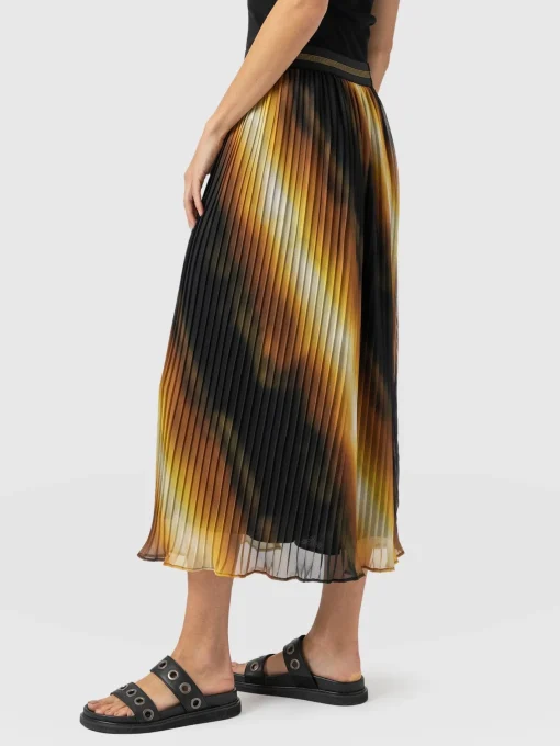 Saint and Sofia Aria Pleated Skirt - Yellow Gradient