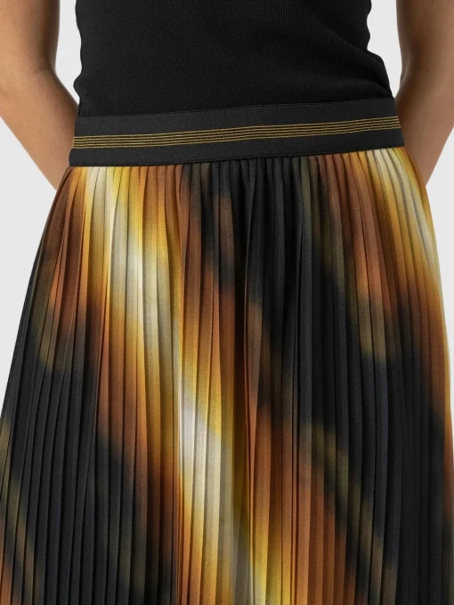 Saint and Sofia Aria Pleated Skirt - Yellow Gradient