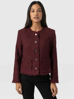 Saint and Sofia Ashby Jacket - Maroon