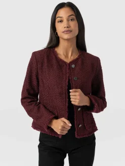 Saint and Sofia Ashby Jacket - Maroon