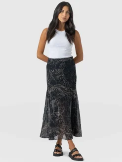 Saint and Sofia Audrey Skirt - Spot Feather