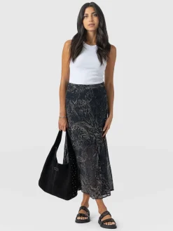 Saint and Sofia Audrey Skirt - Spot Feather