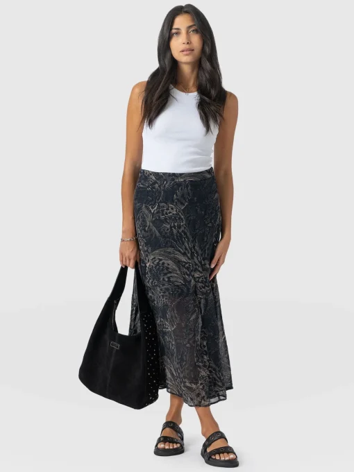 Saint and Sofia Audrey Skirt - Spot Feather