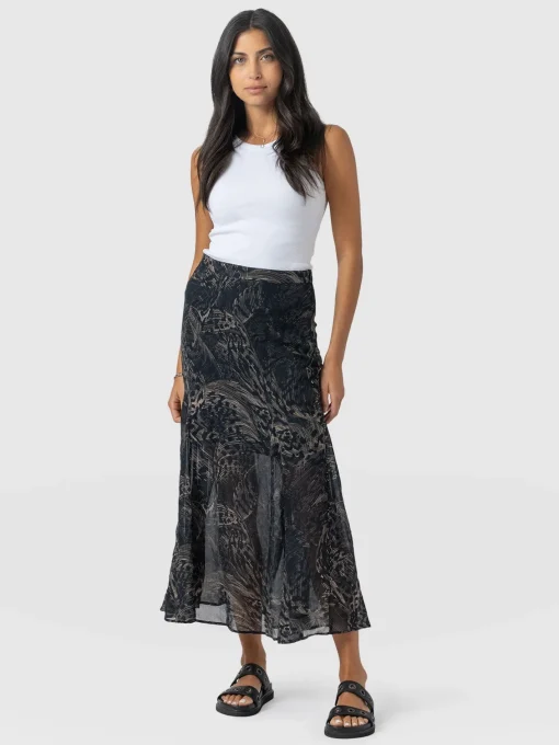 Saint and Sofia Audrey Skirt - Spot Feather