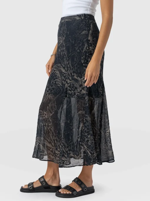 Saint and Sofia Audrey Skirt - Spot Feather