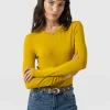 Saint and Sofia Austen Crew Neck Long Sleeve Tee - Mustard