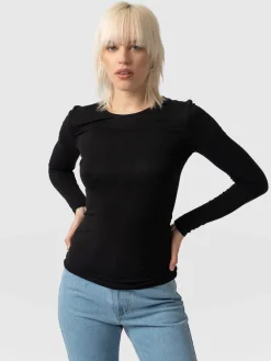 Saint and Sofia Austen Crew Neck Tee - Black