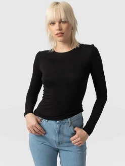 Saint and Sofia Austen Crew Neck Tee - Black
