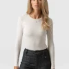 Saint and Sofia Austen Crew Neck Tee - Cream