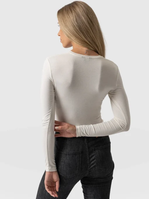 Saint and Sofia Austen Crew Neck Tee - Cream