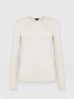 Saint and Sofia Austen Crew Neck Tee - Cream