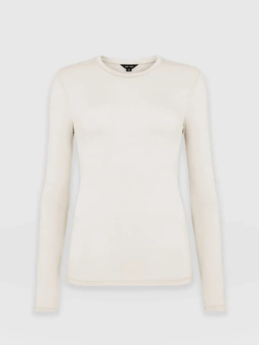 Saint and Sofia Austen Crew Neck Tee - Cream