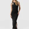 Saint and Sofia Axel Cut Out Dress - Black
