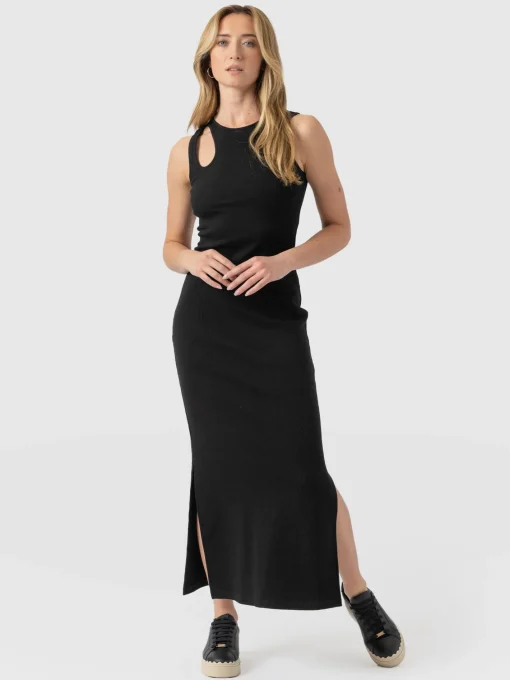 Saint and Sofia Axel Cut Out Dress - Black