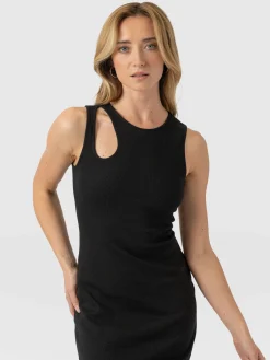 Saint and Sofia Axel Cut Out Dress - Black