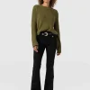 Saint and Sofia Bowie Stretch Flare Jeans - Jet Black