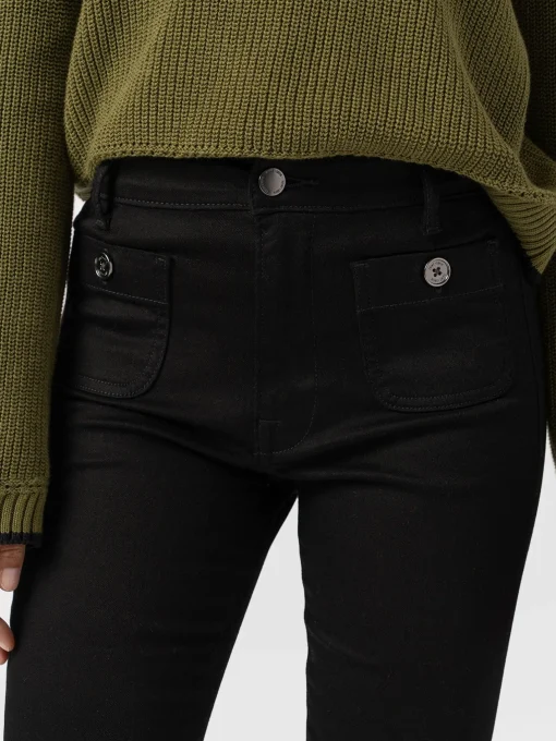 Saint and Sofia Bowie Stretch Flare Jeans - Jet Black