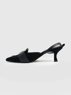 Saint and Sofia Bridget Sling Back Heels - Black