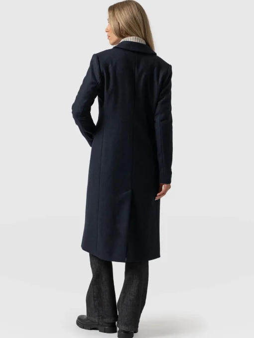 Saint and Sofia Cambridge Coat - Navy Chevron