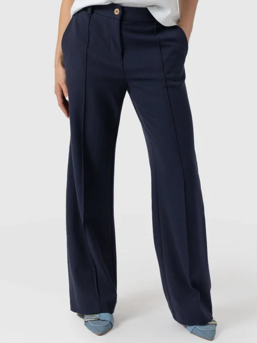 Saint and Sofia Cambridge Tailored Wide Leg Pant - Navy