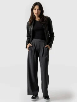 Saint and Sofia Camden Wide Leg Pant - Charcoal