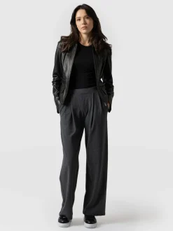 Saint and Sofia Camden Wide Leg Pant - Charcoal