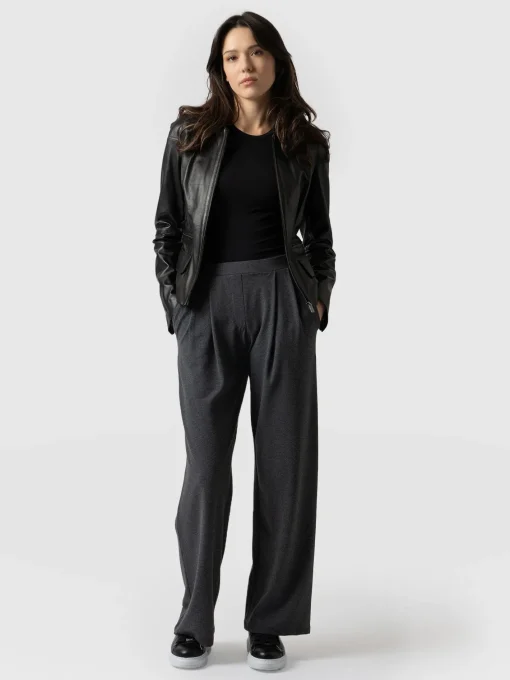 Saint and Sofia Camden Wide Leg Pant - Charcoal