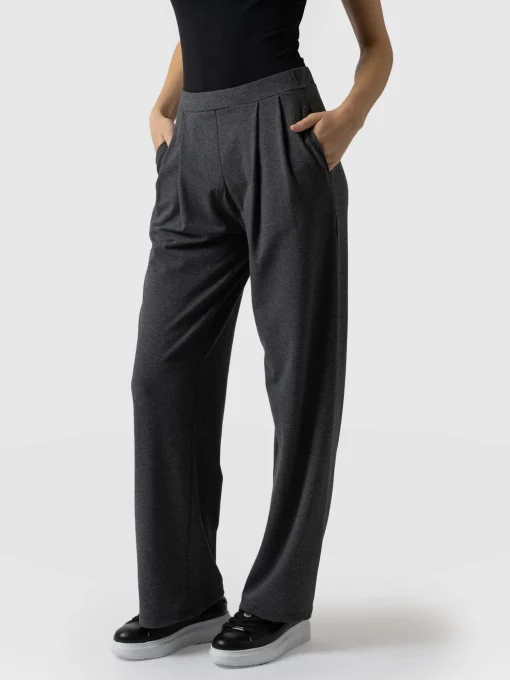 Saint and Sofia Camden Wide Leg Pant - Charcoal
