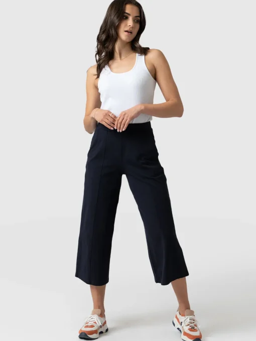 Saint and Sofia Cara Wide Leg Culotte - Navy