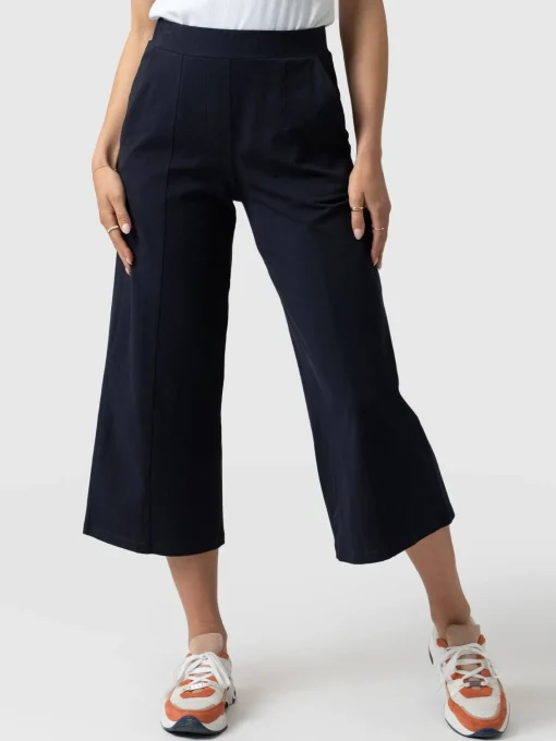 Saint and Sofia Cara Wide Leg Culotte - Navy