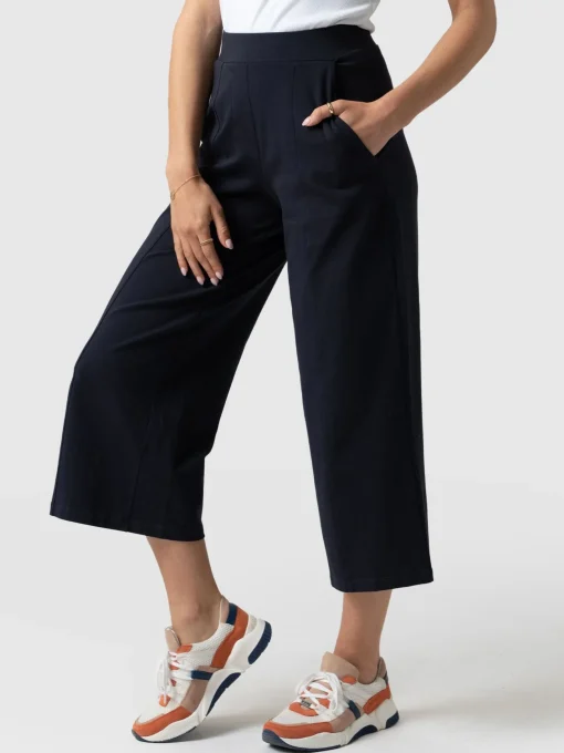 Saint and Sofia Cara Wide Leg Culotte - Navy