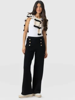 Saint and Sofia Chelsea Pant - Black Textured